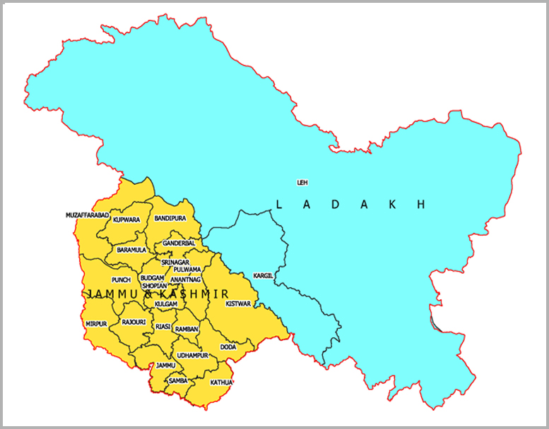 Ladakh Political MAP